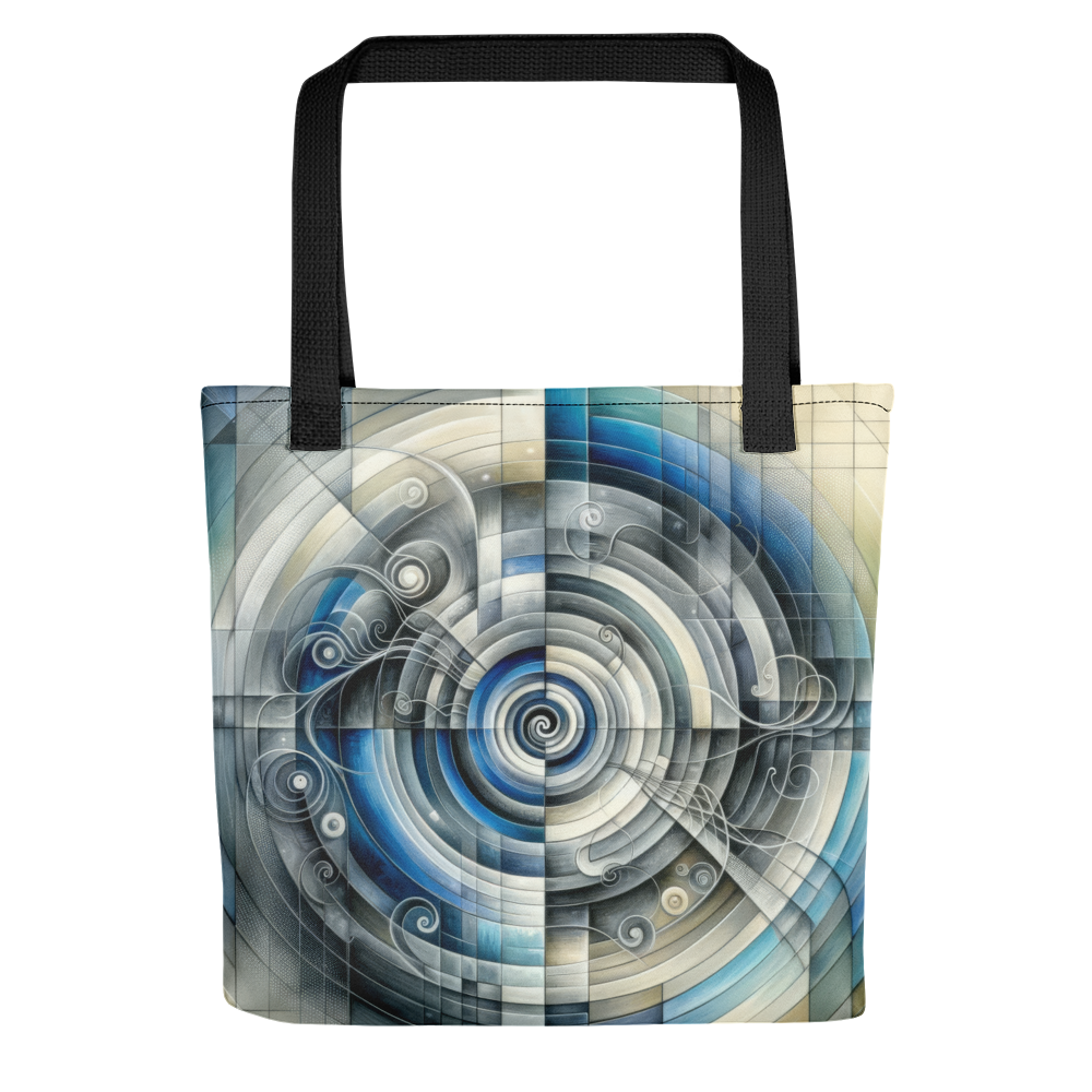 Abstract Art Tote Bag: Balanced Echoes