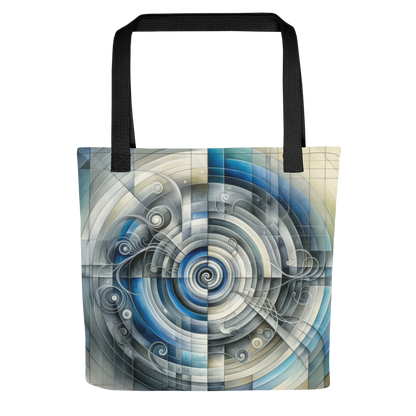 Abstract Art Tote Bag: Balanced Echoes