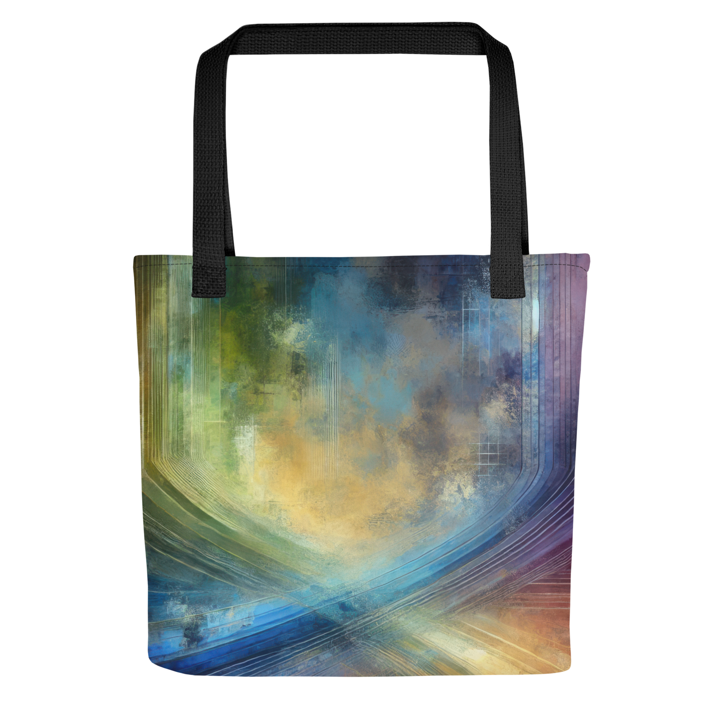 Abstract Art Tote Bag: Poised Spectrum