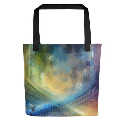 Abstract Art Tote Bag: Poised Spectrum