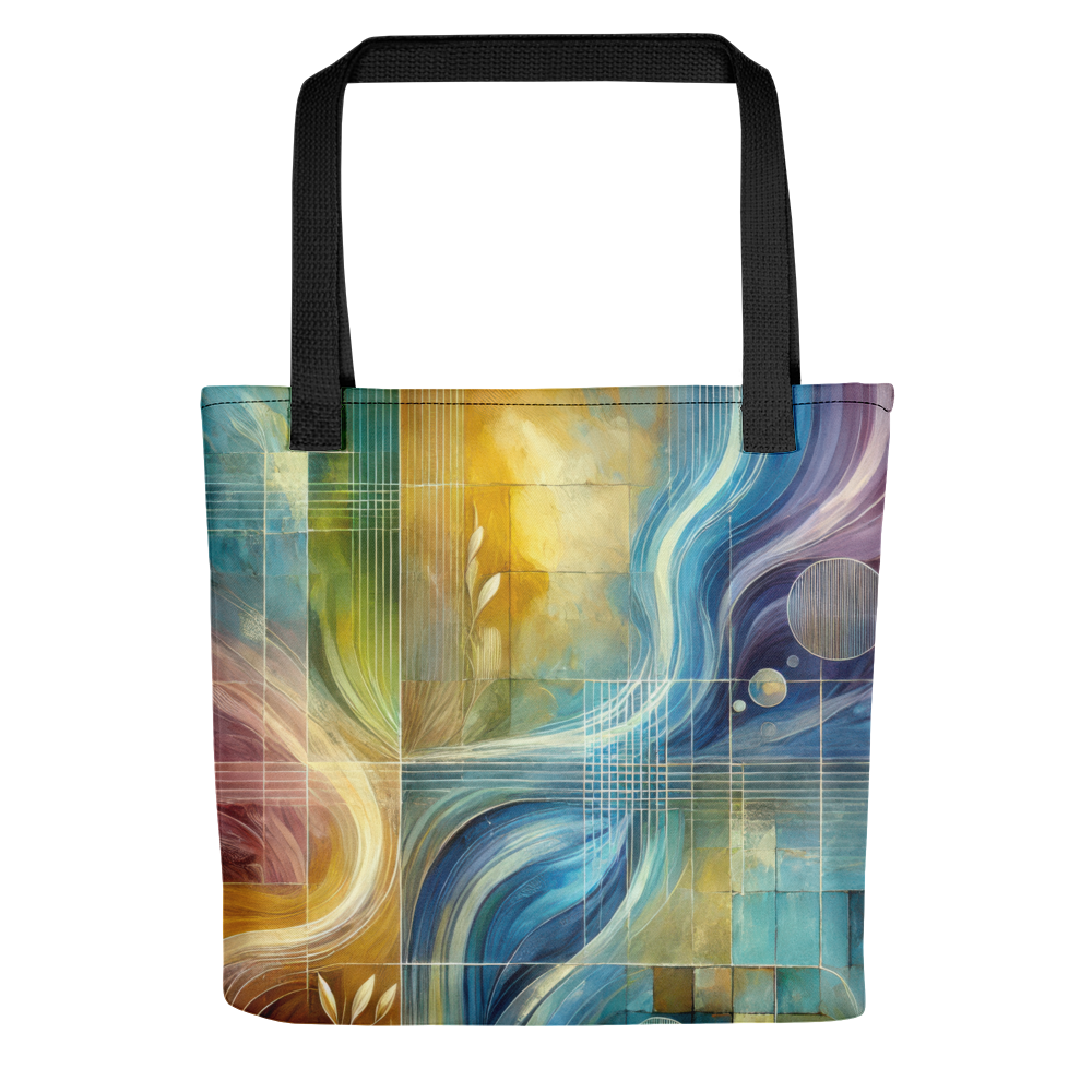 Abstract Art Tote Bag: Poised Reflections