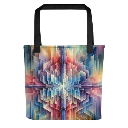 Abstract Art Tote Bag: Reflective Spectrum