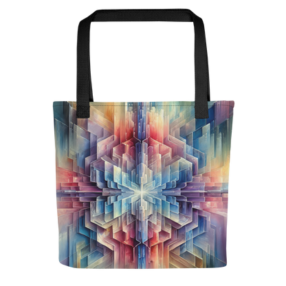 Abstract Art Tote Bag: Reflective Spectrum