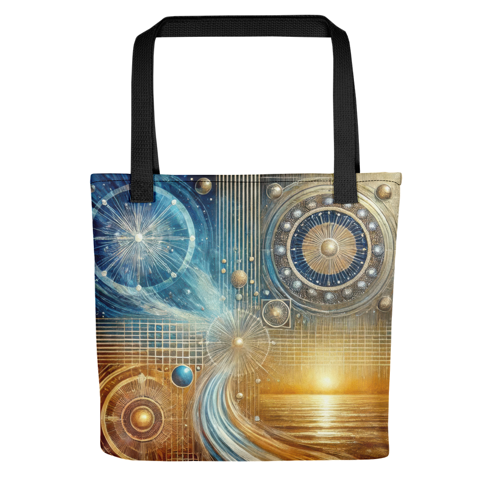 Abstract Art Tote Bag: Celestial Equilibrium