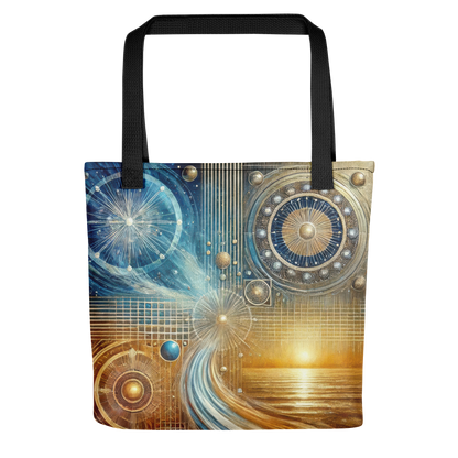 Abstract Art Tote Bag: Celestial Equilibrium