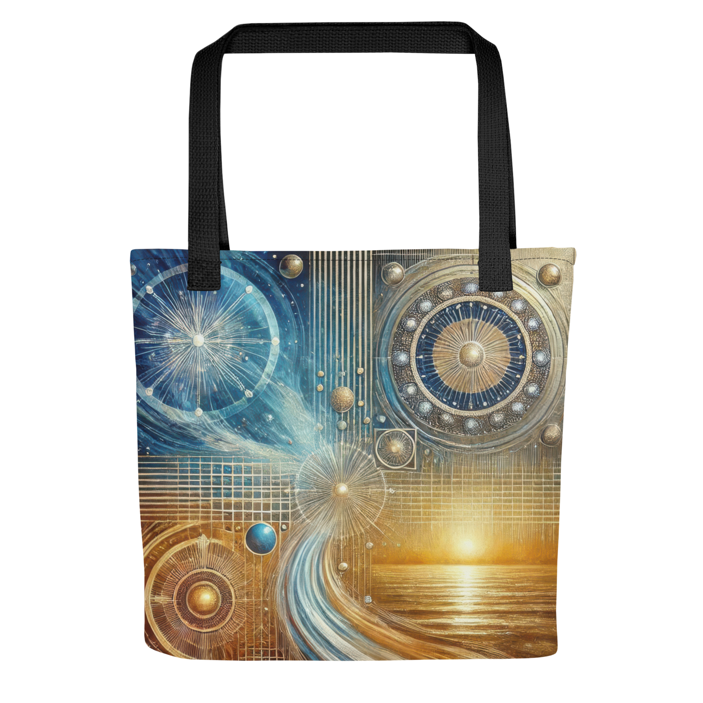 Abstract Art Tote Bag: Celestial Equilibrium