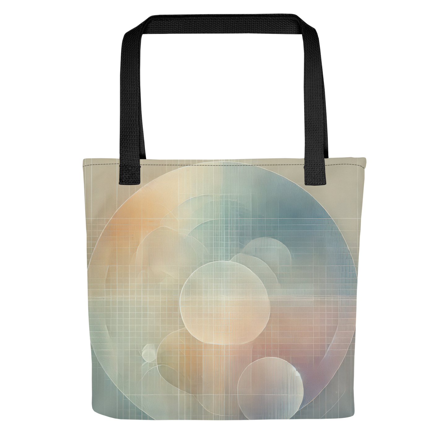 Abstract Art Tote Bag: Serene Convergence