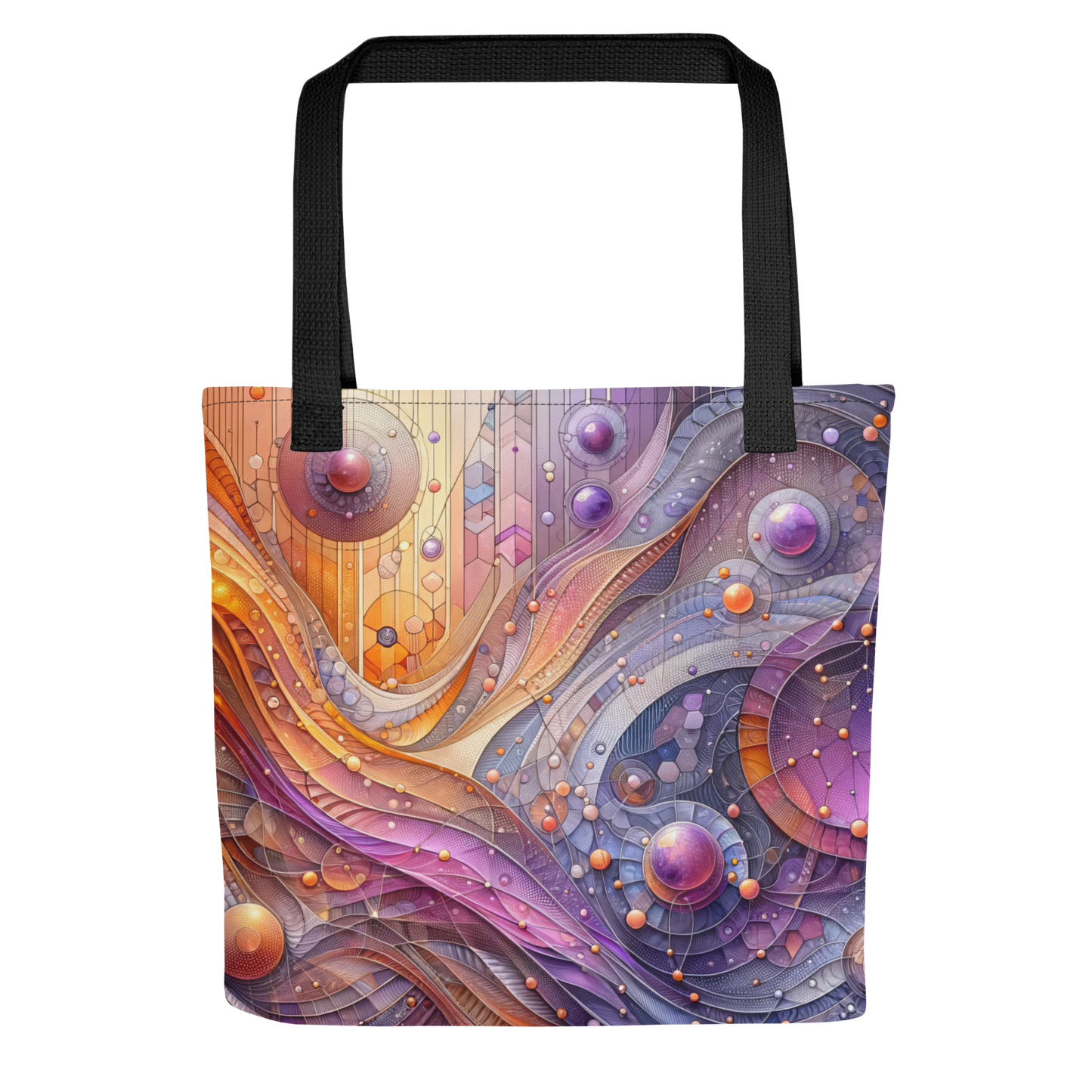 Abstract Art Tote Bag: Harmonic Interplay