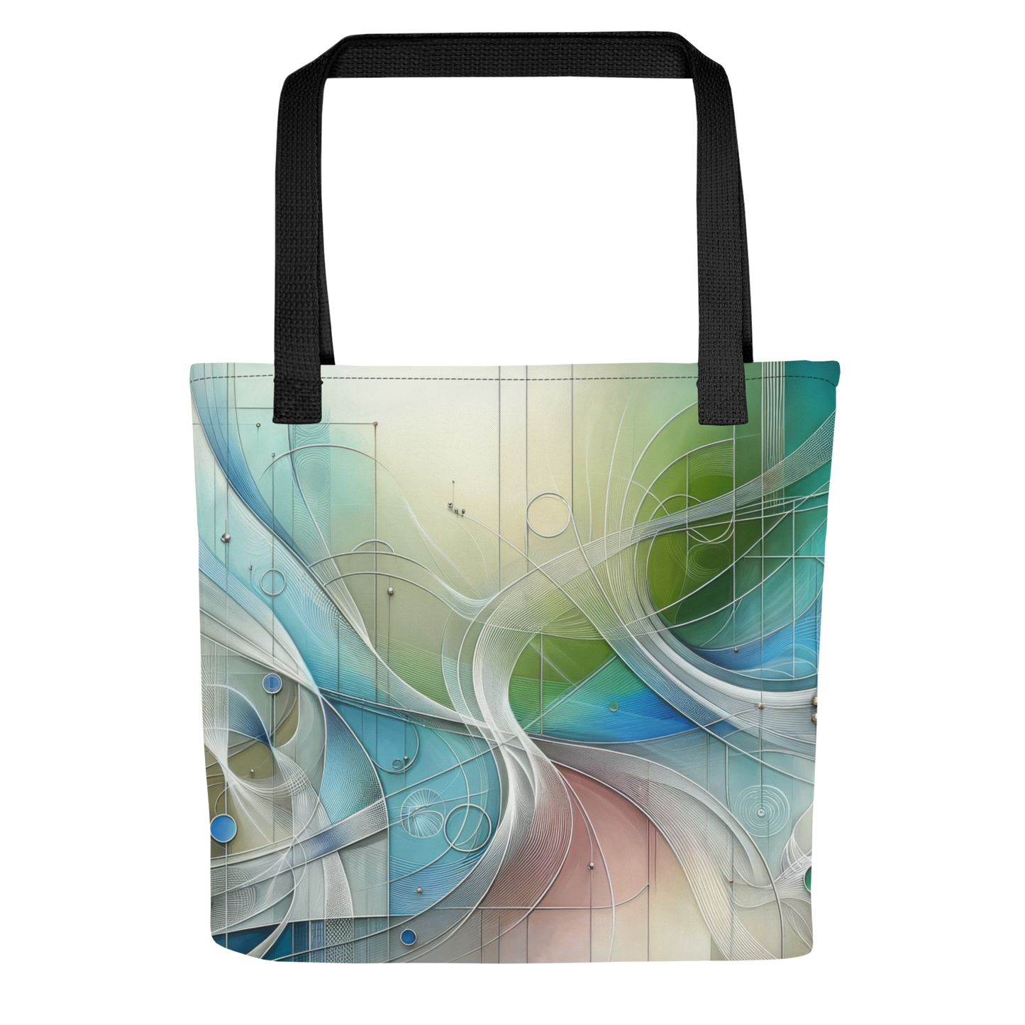 Abstract Art Tote Bag: Elegant Harmonies