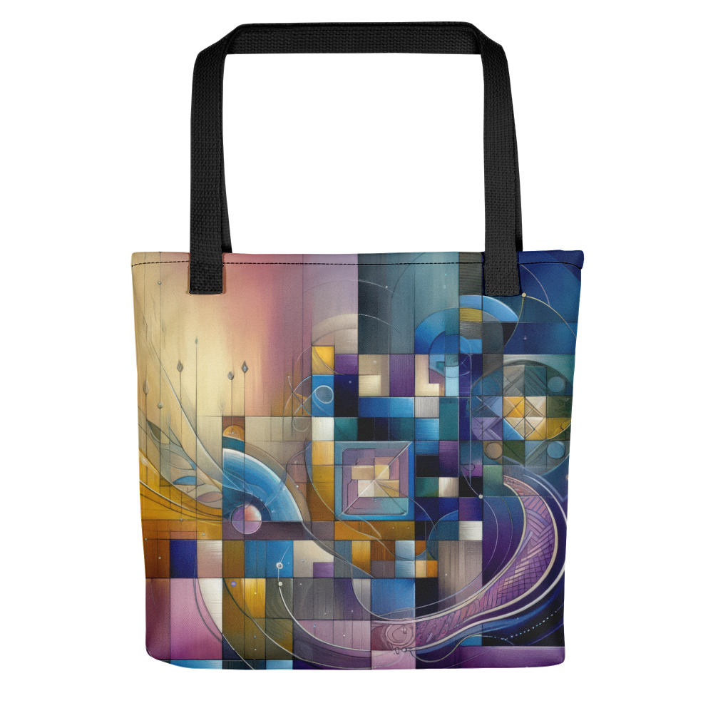 Abstract Art Tote Bag: Reflective Cadence