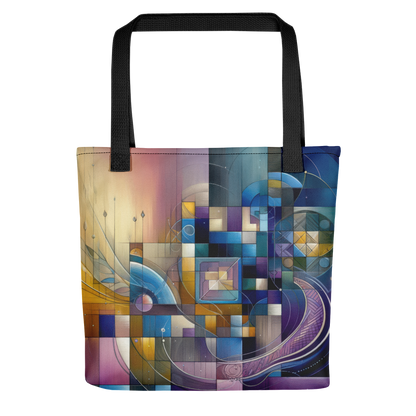 Abstract Art Tote Bag: Reflective Cadence