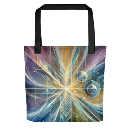 Abstract Art Tote Bag: Reflective Convergence