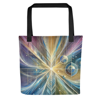 Abstract Art Tote Bag: Reflective Convergence