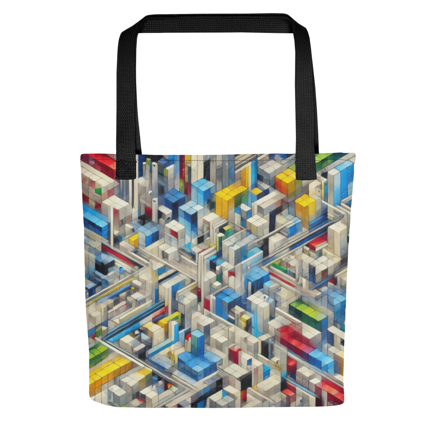 Abstract Art Tote Bag: Precision Mosaic