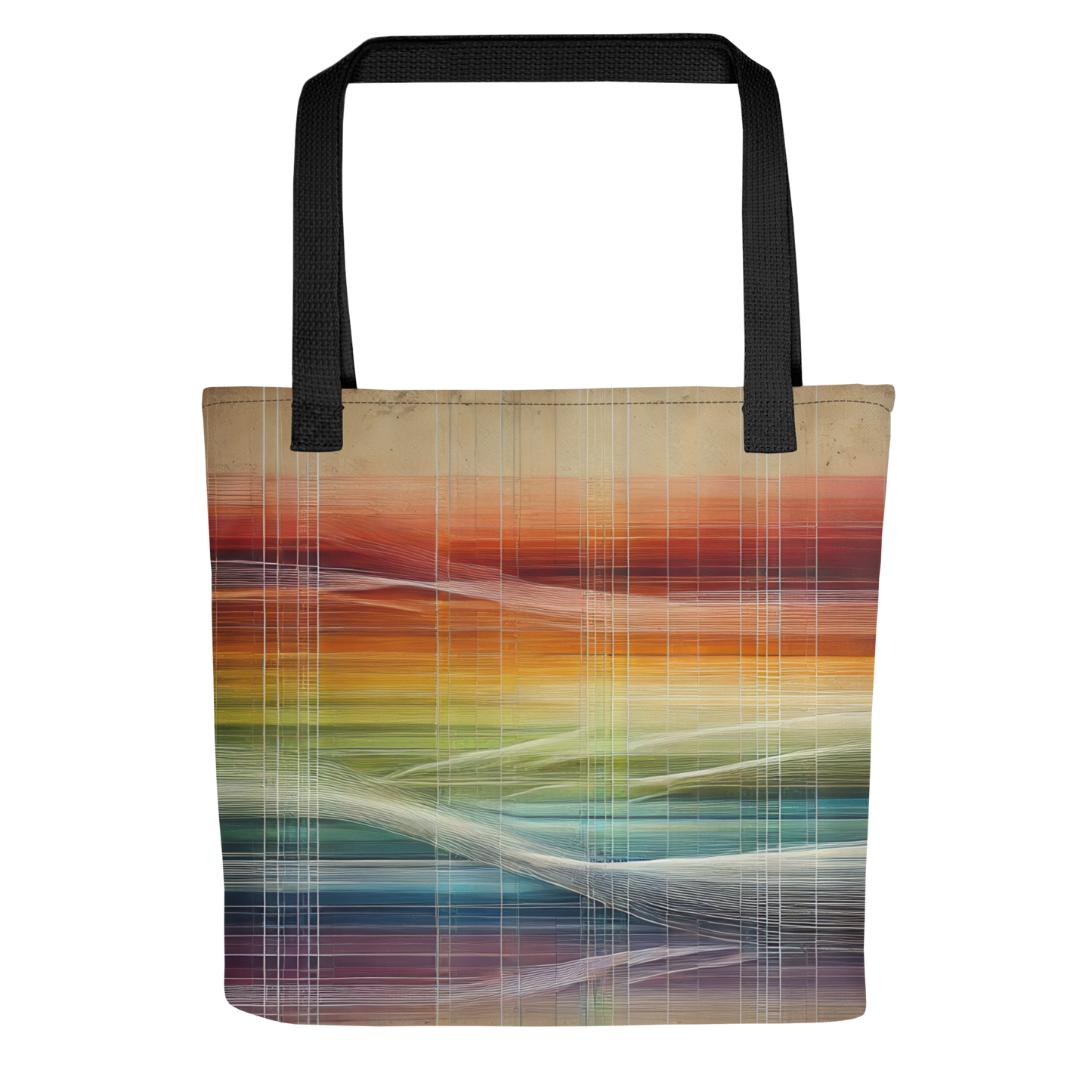 Abstract Art Tote Bag: Harmonized Spectrum