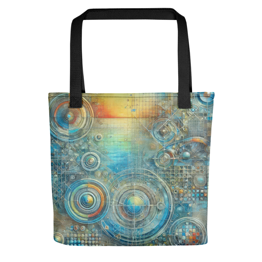 Abstract Art Tote Bag: Reflective Tapestry