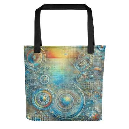 Abstract Art Tote Bag: Reflective Tapestry