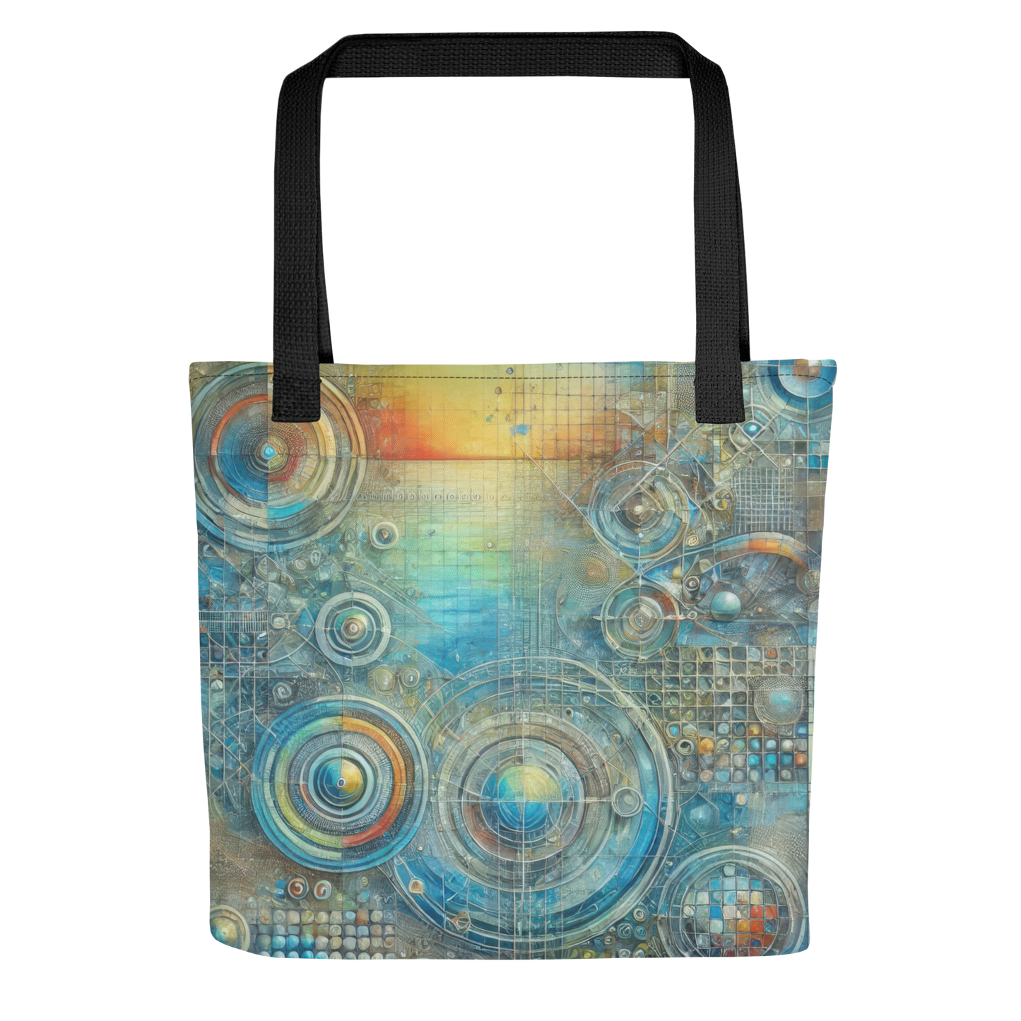 Abstract Art Tote Bag: Reflective Tapestry