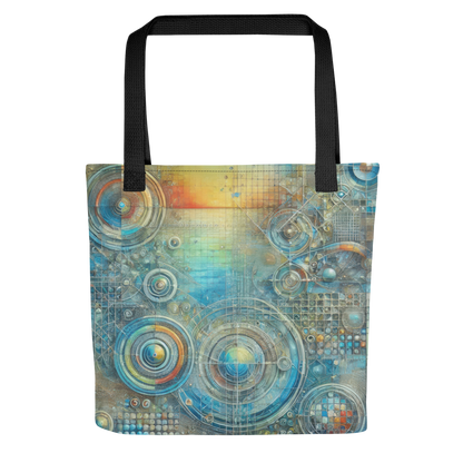 Abstract Art Tote Bag: Reflective Tapestry