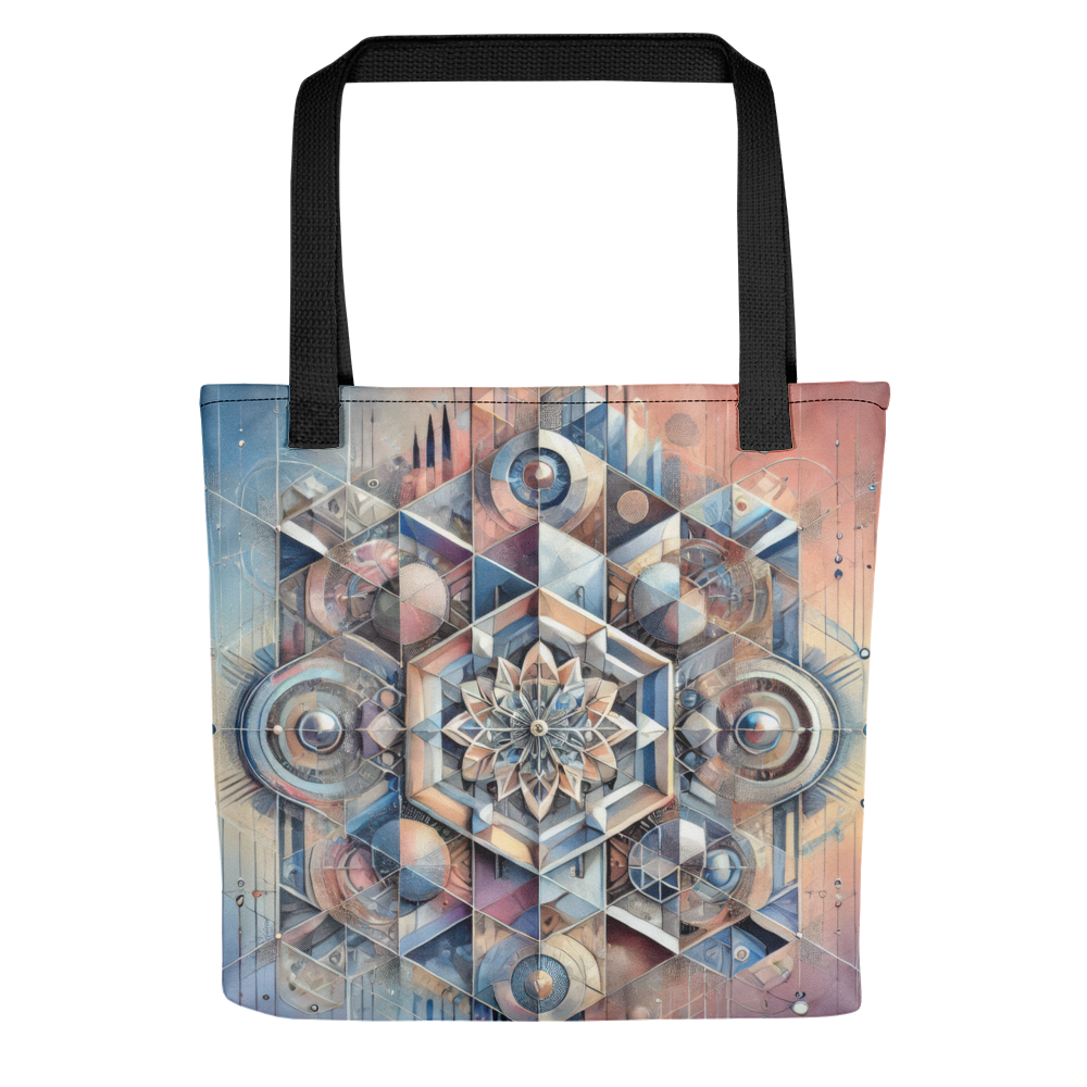 Abstract Art Tote Bag: Unified Reflections