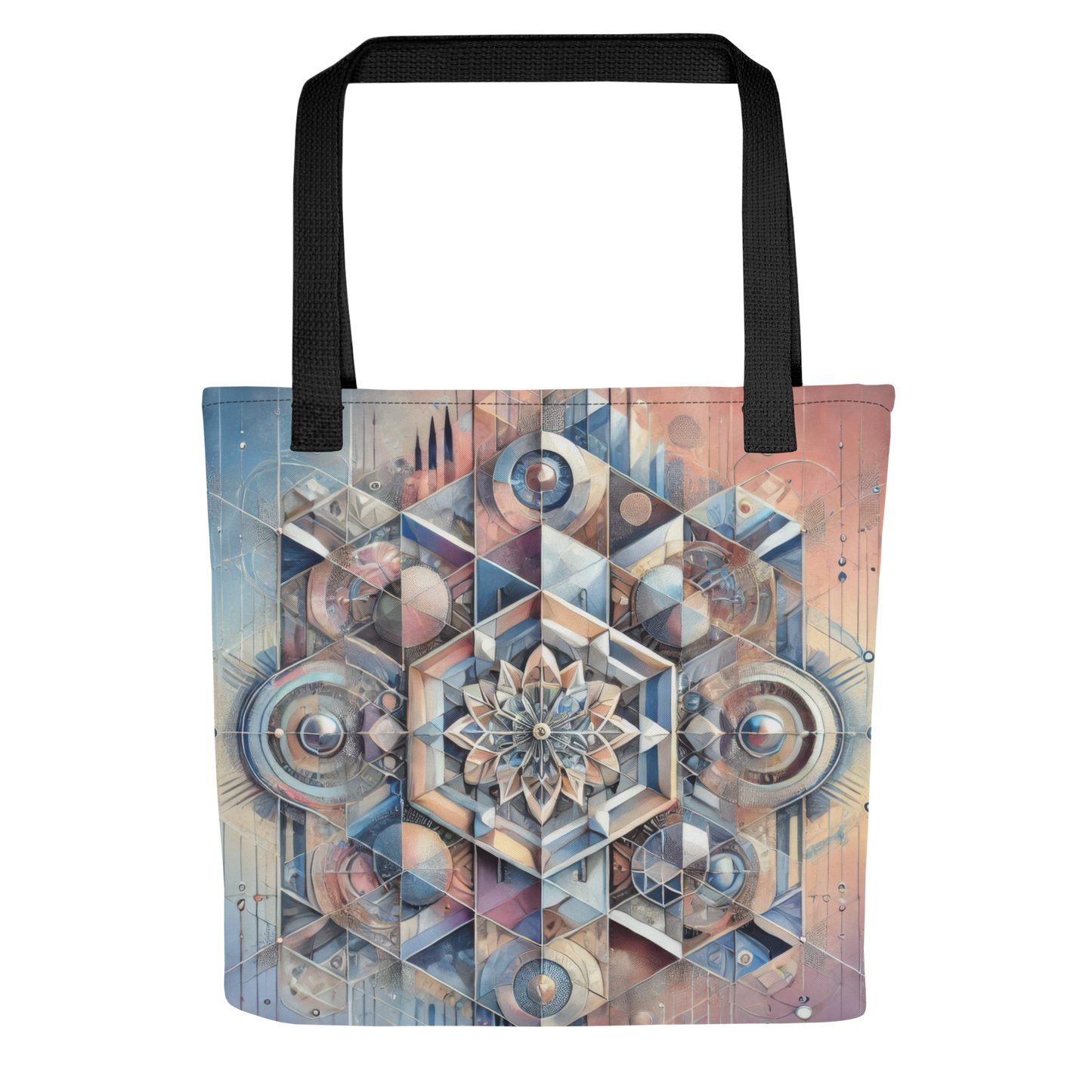 Abstract Art Tote Bag: Unified Reflections