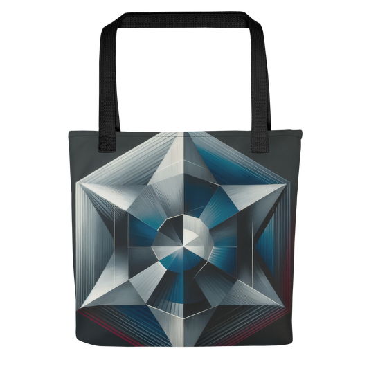 Abstract Art Tote Bag: Resolute Reflections