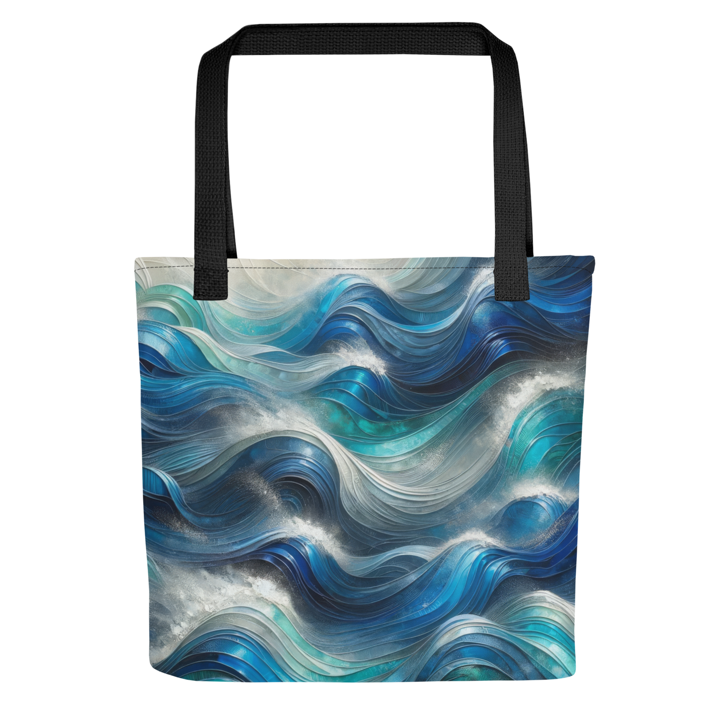 Abstract Art Tote Bag: Resolute Waves