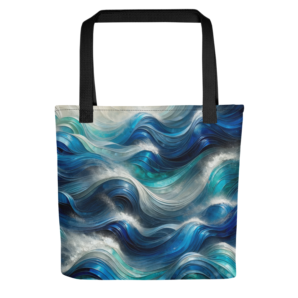 Abstract Art Tote Bag: Resolute Waves