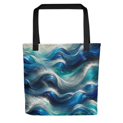 Abstract Art Tote Bag: Resolute Waves