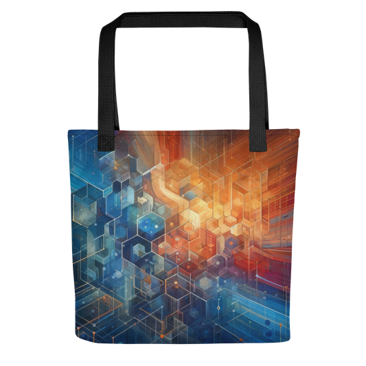 Abstract Art Tote Bag: Engaged Synergy