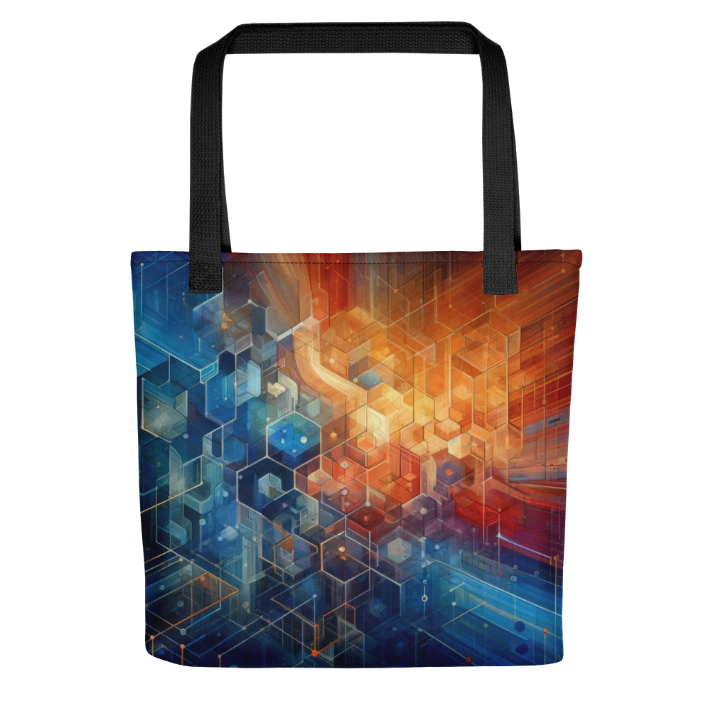 Abstract Art Tote Bag: Engaged Synergy