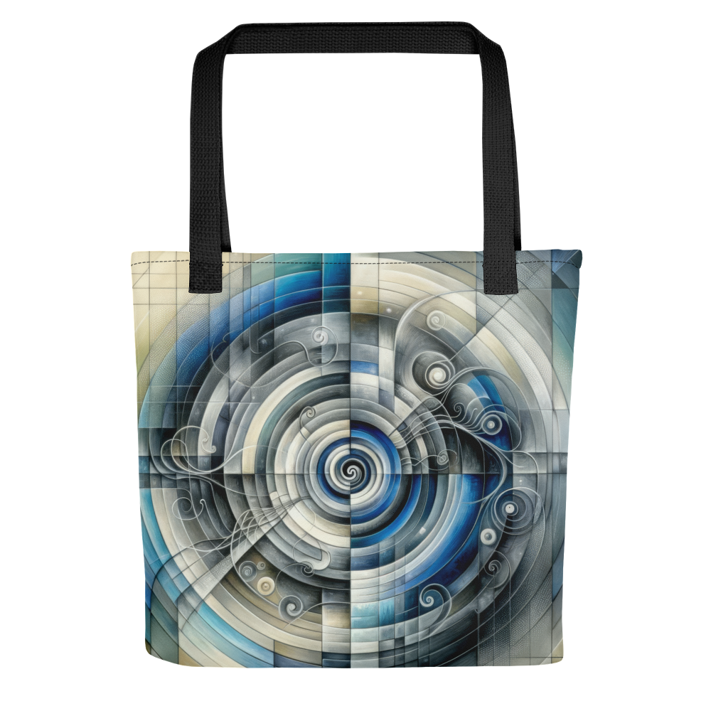 Abstract Art Tote Bag: Balanced Echoes