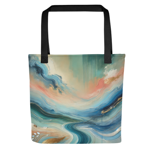 Abstract Art Tote Bag: Serenity in Motion