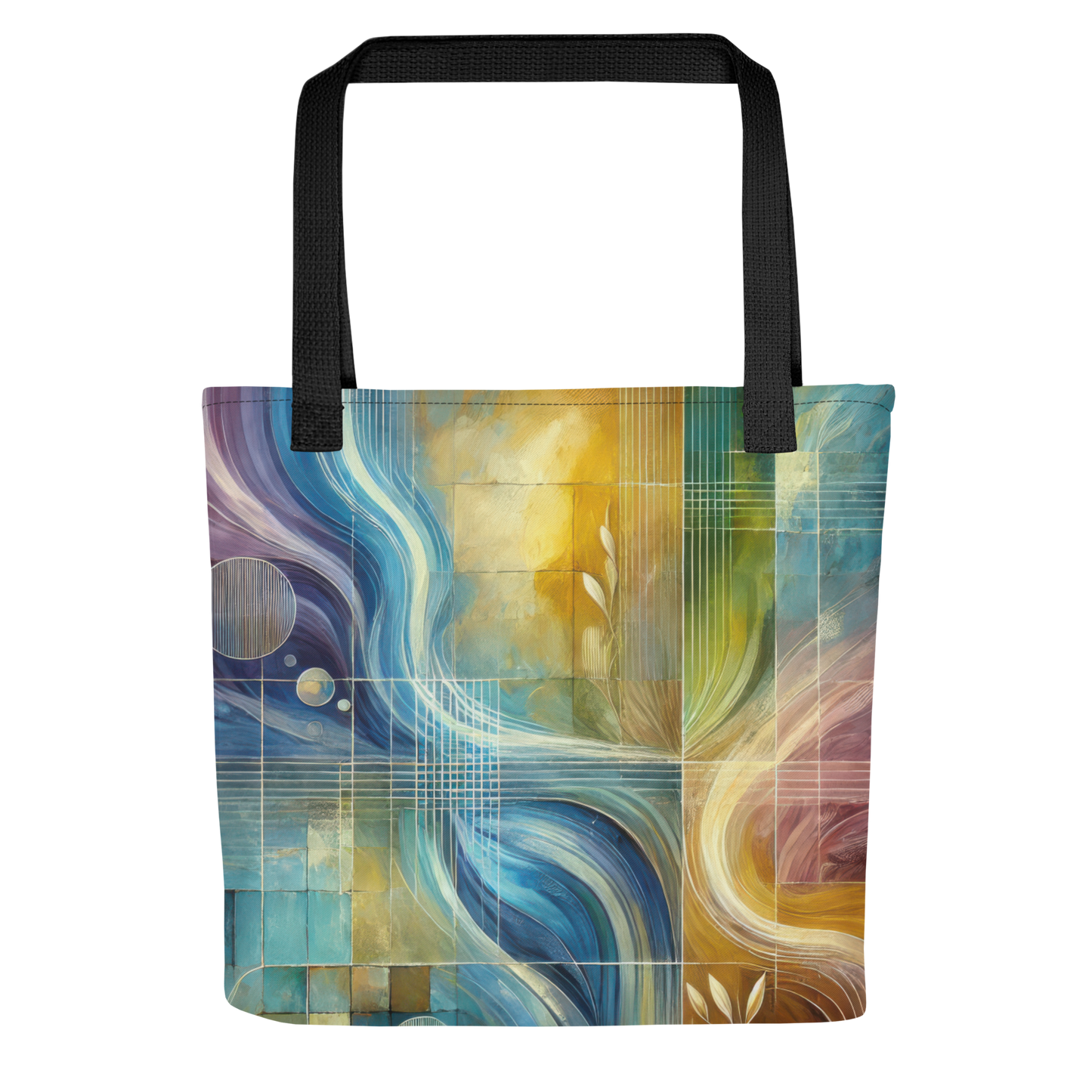 Abstract Art Tote Bag: Poised Reflections