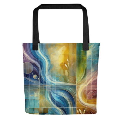 Abstract Art Tote Bag: Poised Reflections