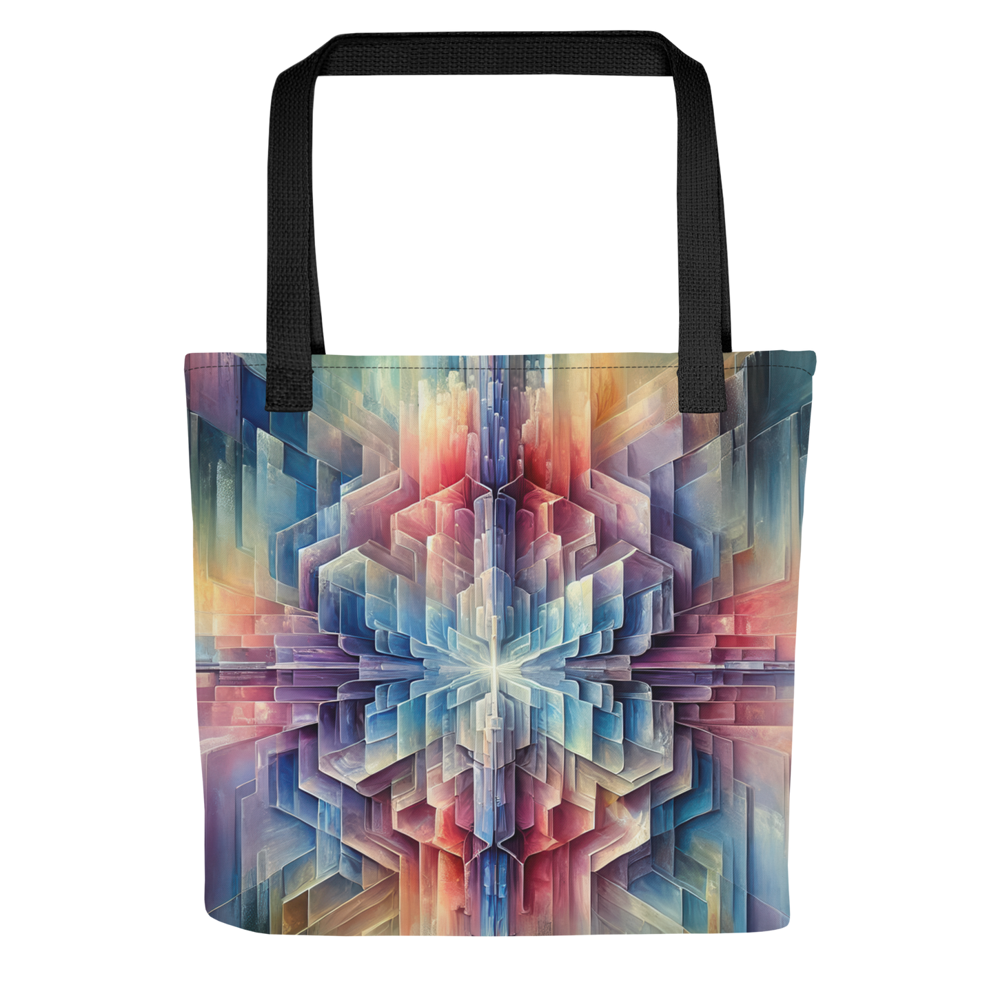 Abstract Art Tote Bag: Reflective Spectrum