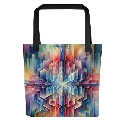 Abstract Art Tote Bag: Reflective Spectrum