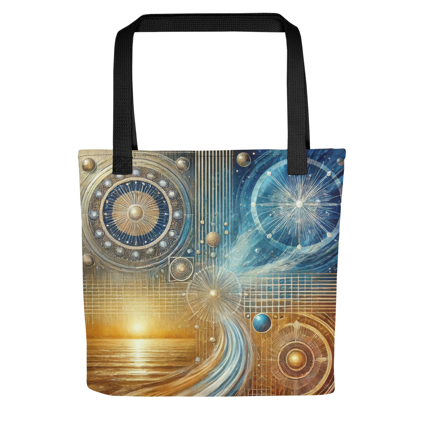 Abstract Art Tote Bag: Celestial Equilibrium