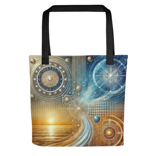 Abstract Art Tote Bag: Celestial Equilibrium