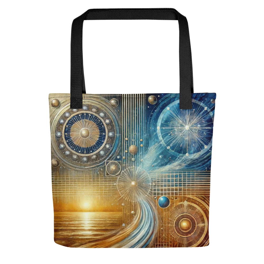 Abstract Art Tote Bag: Celestial Equilibrium