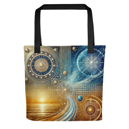 Abstract Art Tote Bag: Celestial Equilibrium