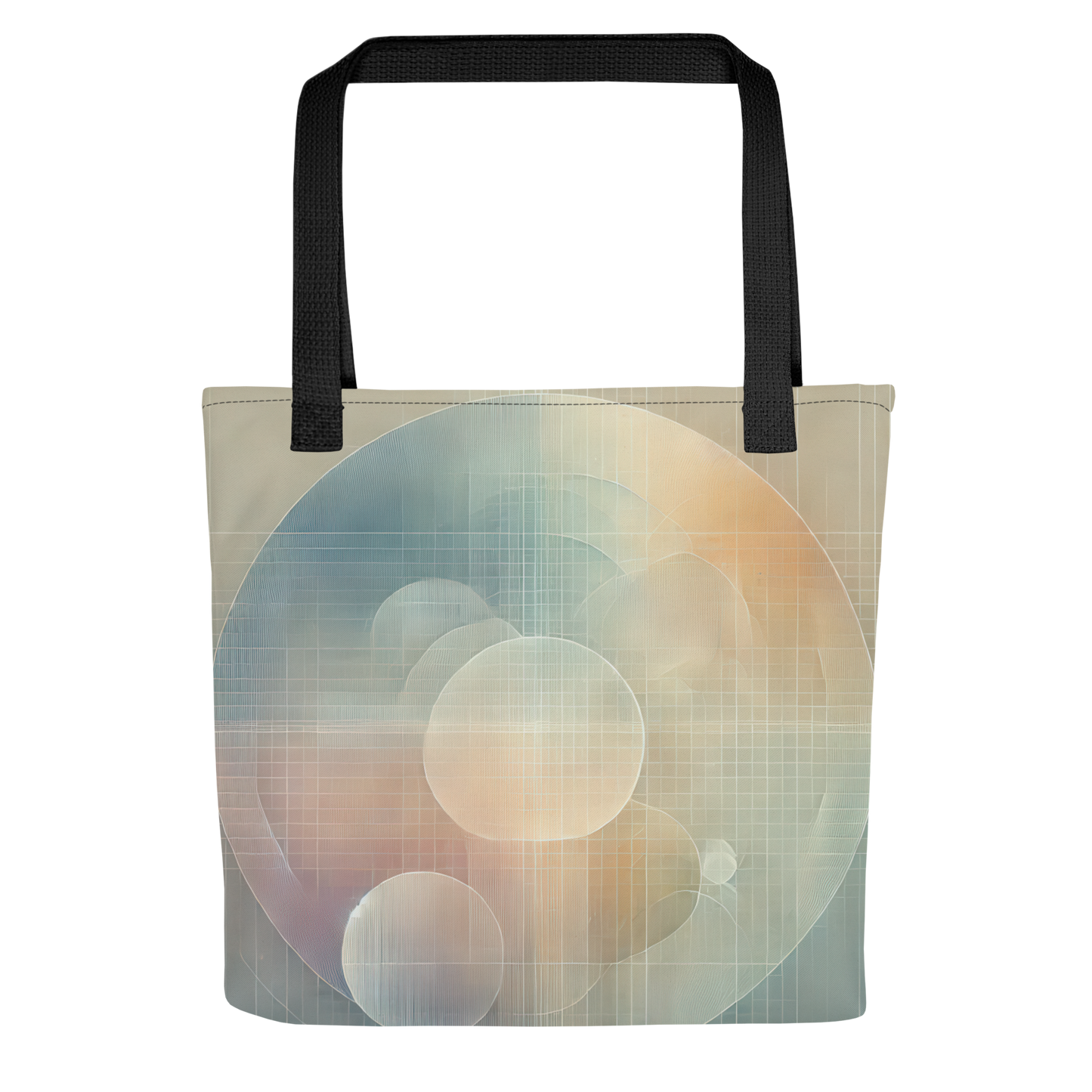 Abstract Art Tote Bag: Serene Convergence