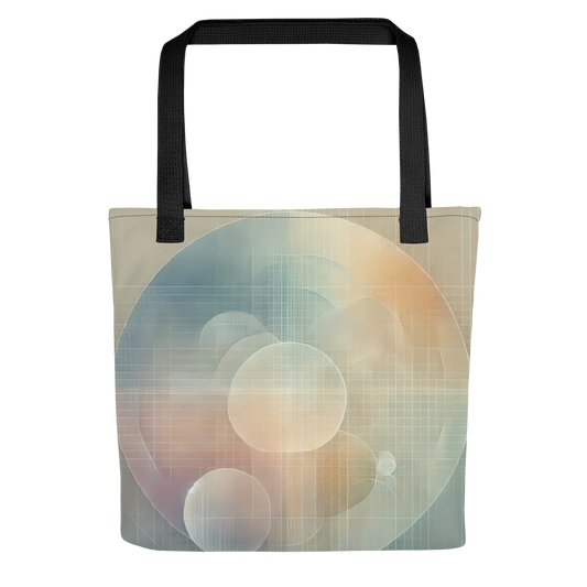 Abstract Art Tote Bag: Serene Convergence