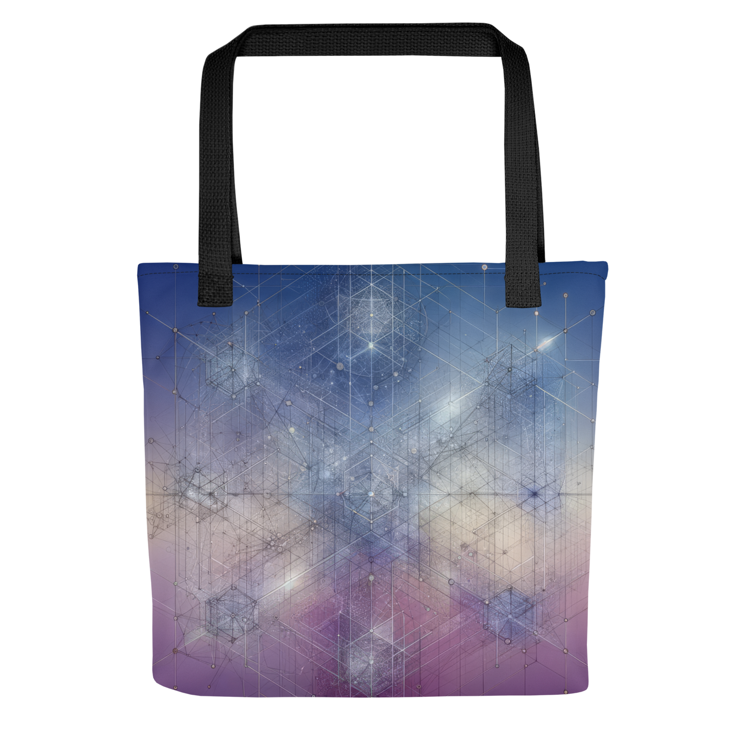 Abstract Art Tote Bag: Reflective Nexus