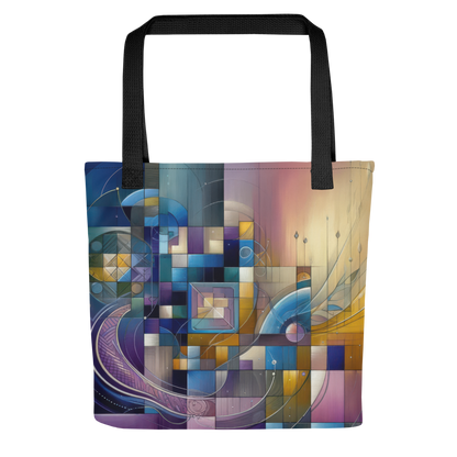 Abstract Art Tote Bag: Reflective Cadence