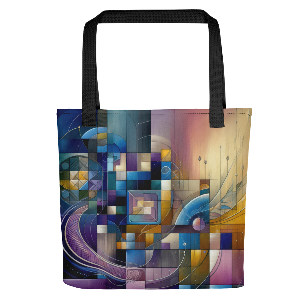 Abstract Art Tote Bag: Reflective Cadence