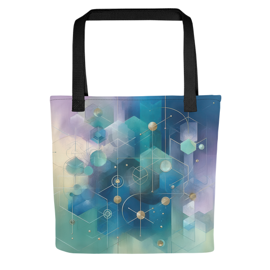 Abstract Art Tote Bag: Reflective Synthesis