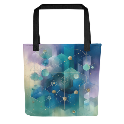 Abstract Art Tote Bag: Reflective Synthesis