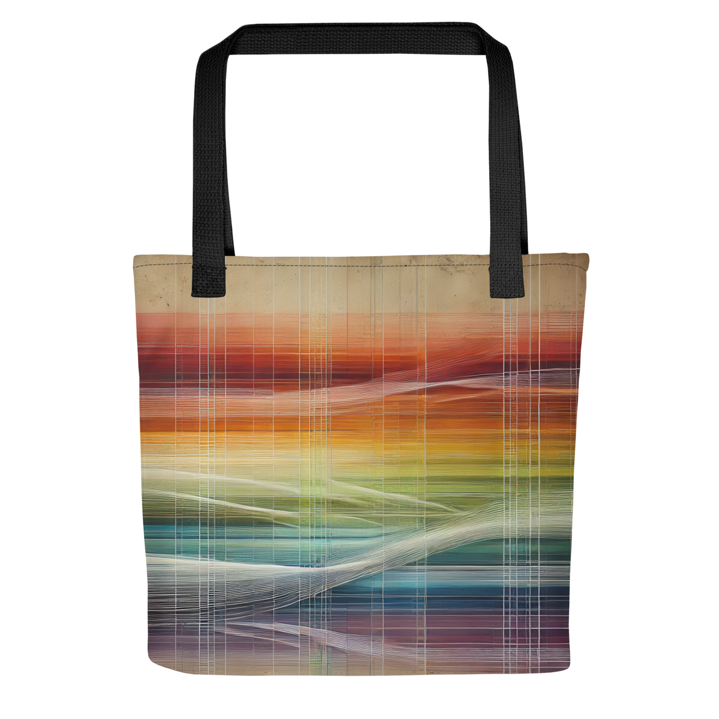 Abstract Art Tote Bag: Harmonized Spectrum