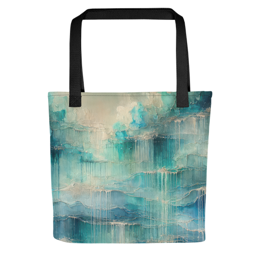 Abstract Art Tote Bag: Reflective Cascade